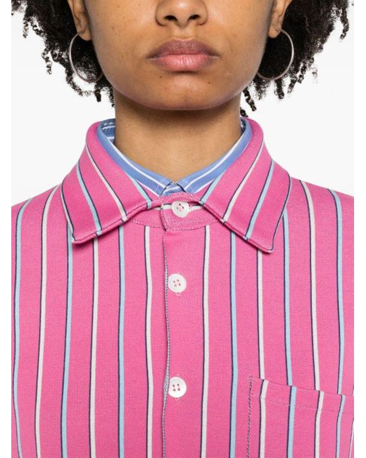 Marni Pink Gestricktes Hemd mit Streifen