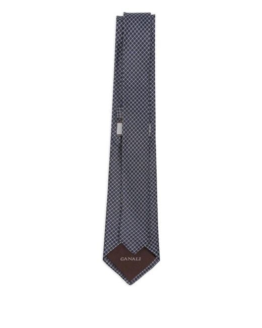 Canali Blue Patterned Tie for men