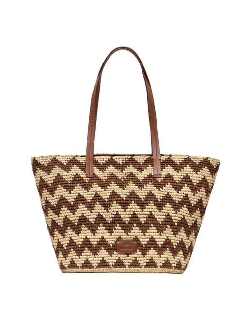 Missoni Natural Zigzag Raffia Tote Bag
