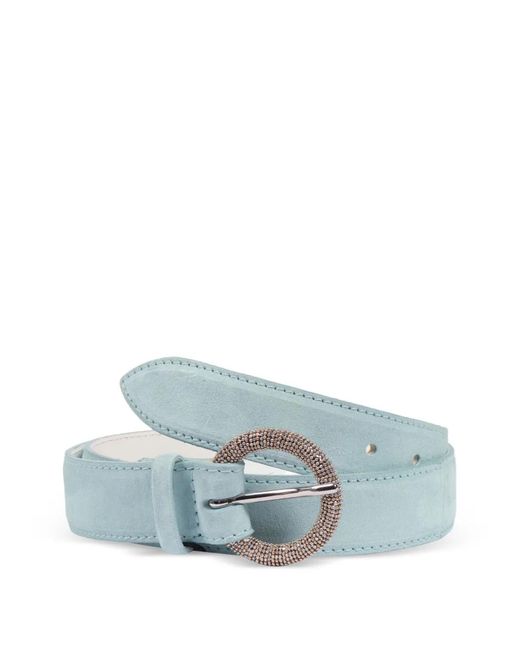 Ralph Lauren レディース ホワイト ロゴバックル レザーベルト 【公式