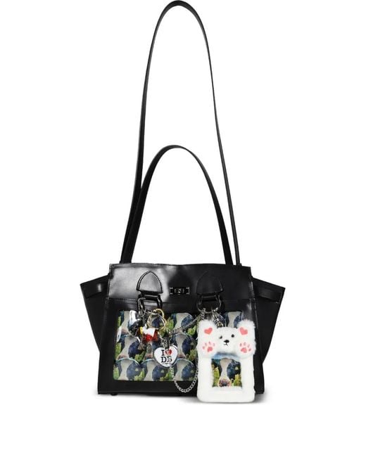 Doublet Black Graphic-Print Shoulder Bag