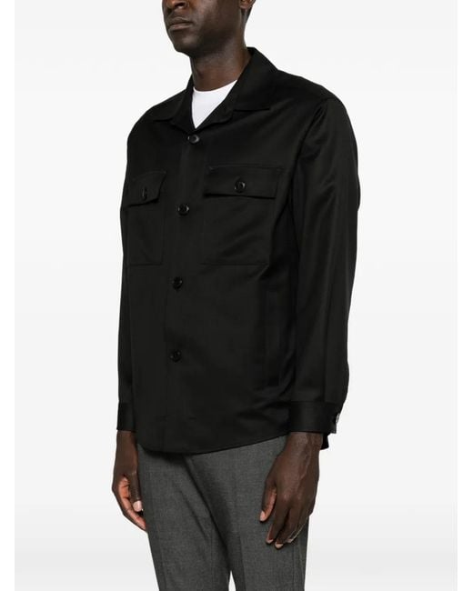 Boss Black Virgin Wool Flap-Pocket Jacket for men