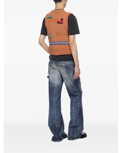 Martine Rose Brown Zip-Up Vest for men