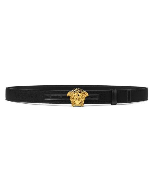 メンズ Versace Allover La Medusa ベルト Black