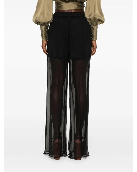 Pantalones de seda Amen de color Black