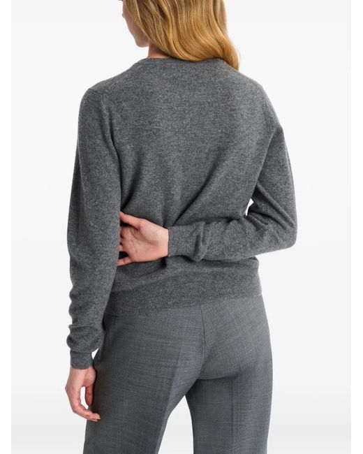 Pringle of Scotland Gray Crew-Neck Cashmere Sweater