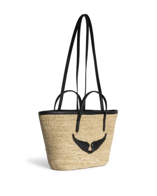 Zadig & Voltaire Natural Le Mini Wings Panier Shopper Bag