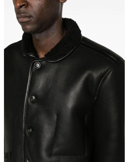 Veste Brainticket en cuir YMC pour homme en coloris Black