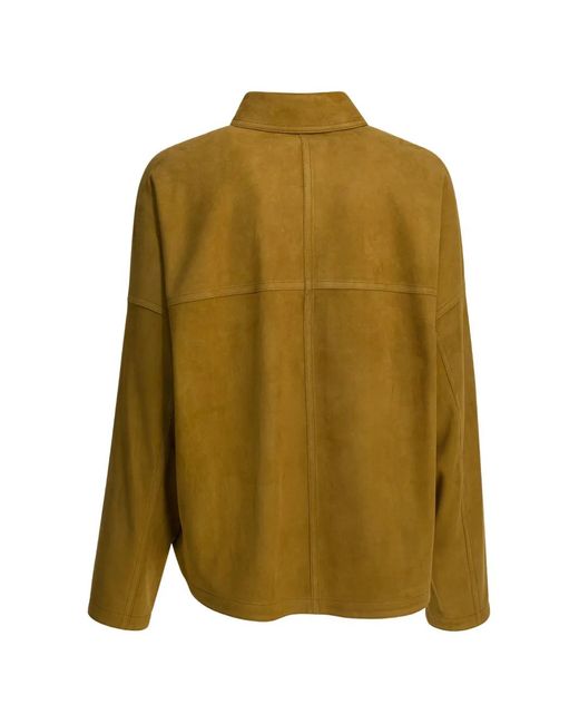 FURLING BY GIANI Green Suede Patch-Pocket Jacket