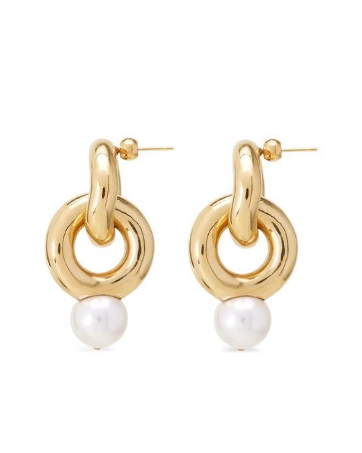 Pendientes Largos Lanvin de color Metallic