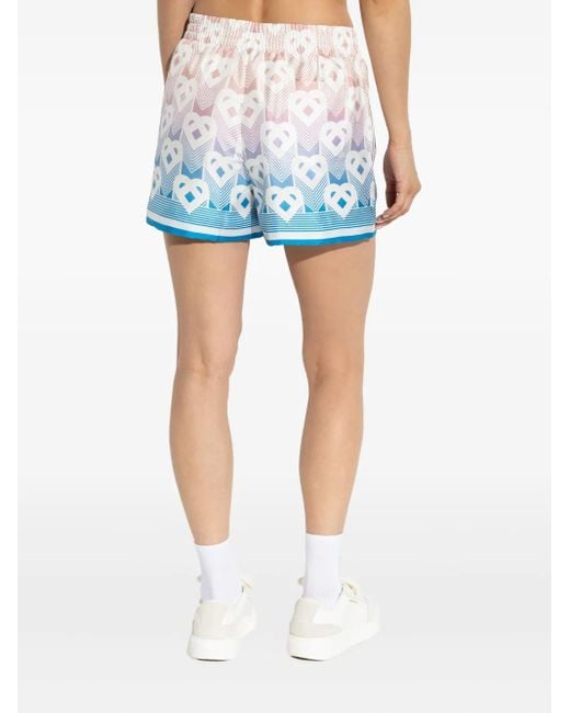 Bermudas de seda con monograma Casablanca de color Blue