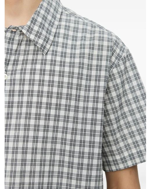 mfpen Gray Holiday Check Shirt for men