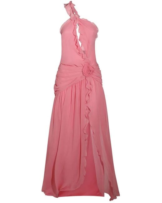 Abito Lungo Monospalla di Blumarine in Pink