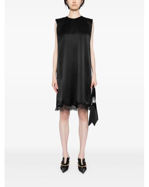 JNBY Black Lace-Trim Sleeveless Dress