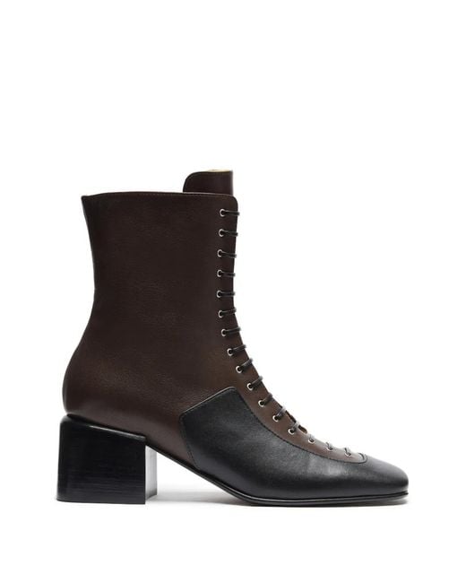 LILI CURIA Black Jules Laced Ankle Boots