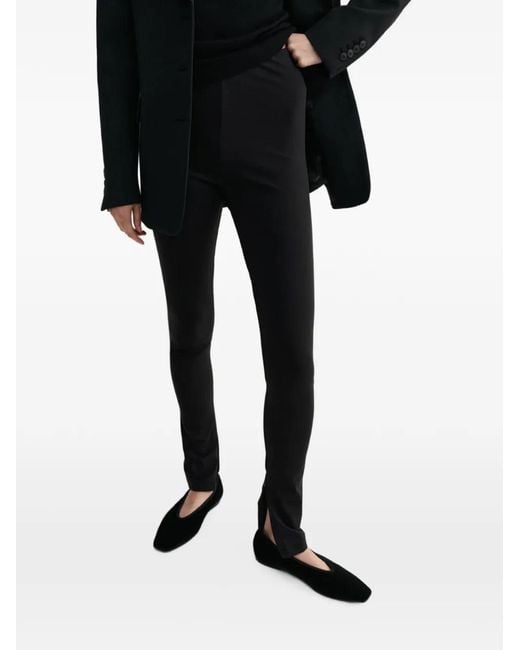 Almada Label Black Millie Side-Slit Leggings