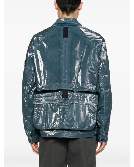 Stone Island Blue Compass-Badge Jacket for men