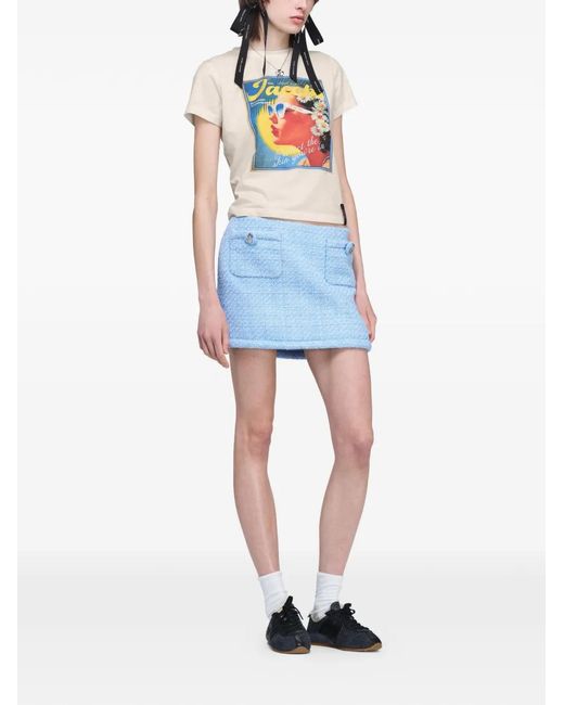 Marc Jacobs Blue Tweed Mini Skirt