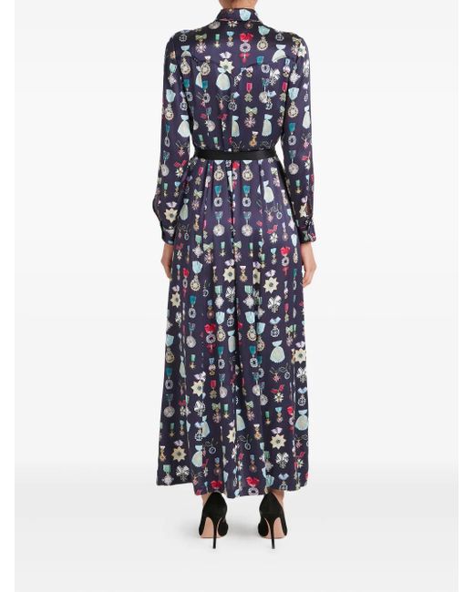 Robe-Chemise Gloriette À Imprimé Temperley London en coloris Blue