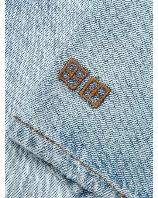 Ksubi Blue Anti K Embroidered Shorts for men
