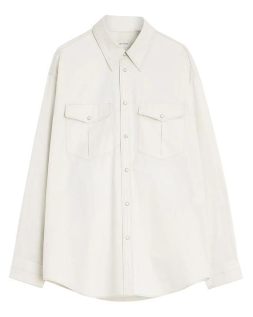 メンズ Lemaire ウエスタン シャツ White