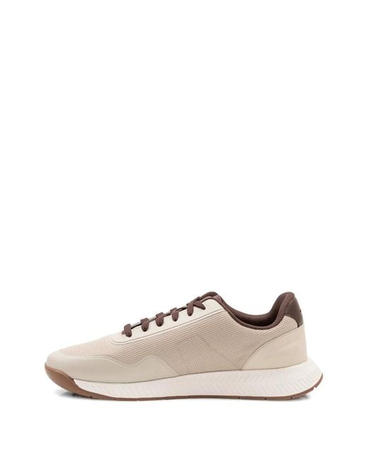 Boss White Titanium Runn Sneakers for men