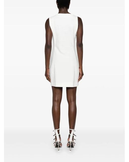 Coperni White Cut-Out Twill Minidress