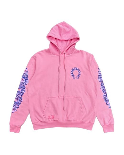 Sudadera con capucha y logo Chrome Hearts de hombre de color Pink