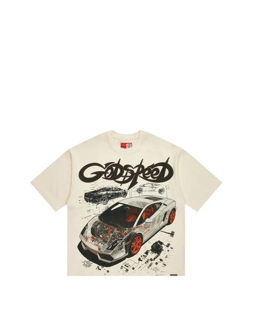 Godspeed White Graphic-Print T-Shirt for men