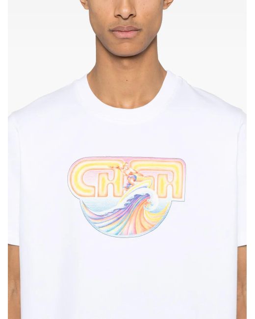 メンズ Casablanca Casa Surf Tシャツ White