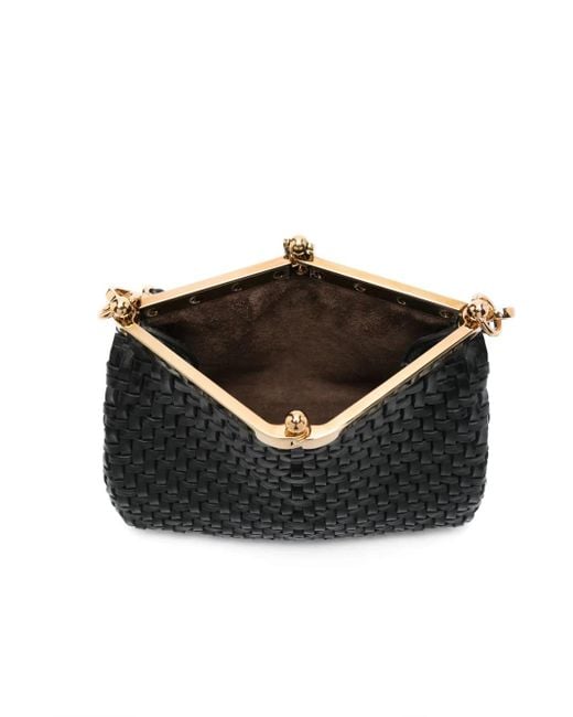 Etro Black Petit Sac À Main Vela Tressé