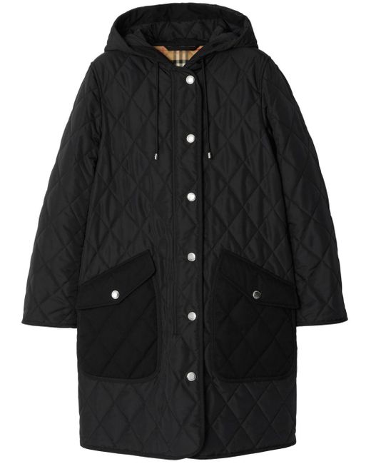 Burberry Black Quilted Thermoregulated Coat
