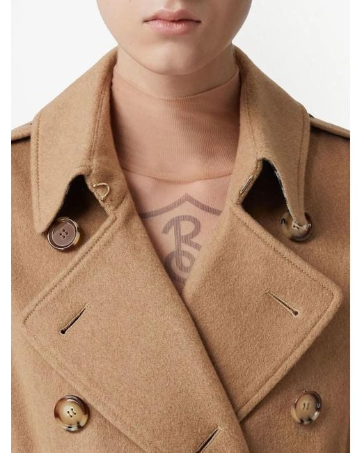 Burberry Natural Kensington Cashmere Trench Coat