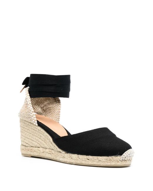 Castaner Black Wedge Espadrilles