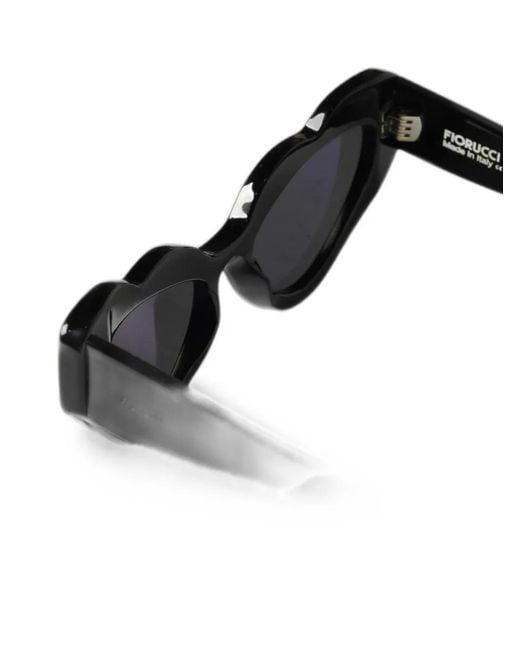 Fiorucci Gray Heart-Frame Sunglasses