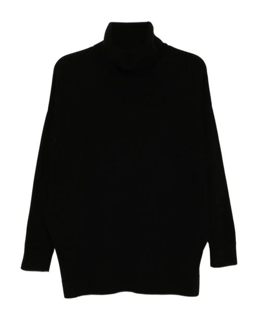 N.Peal Cashmere ロングライン セーター Black