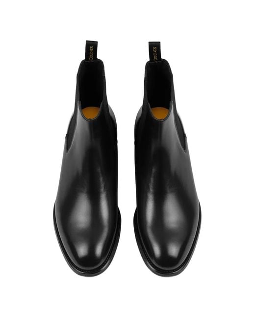 Doucal's Black Elasticated-Panel Pull-Tab Ankle Boots for men