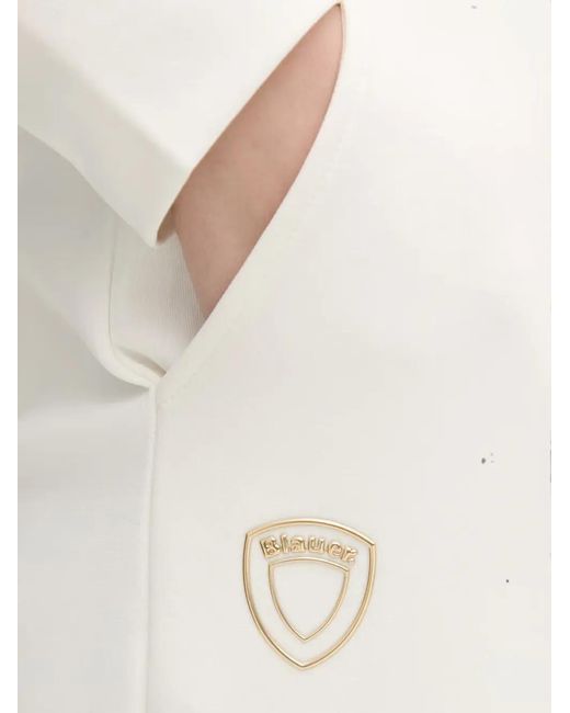 Blauer White Madison Logo-Plaque Drawstring Track Pants