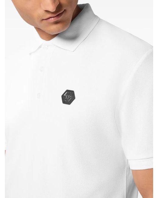 Philipp Plein White Polo Logo for men