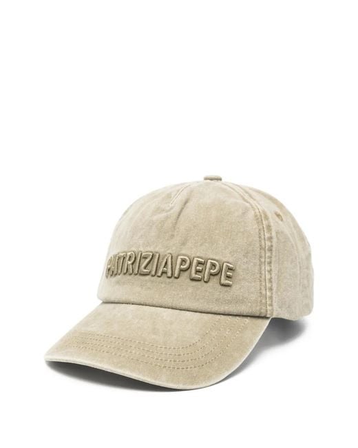 Patrizia Pepe Natural Embroidered Baseball Cap