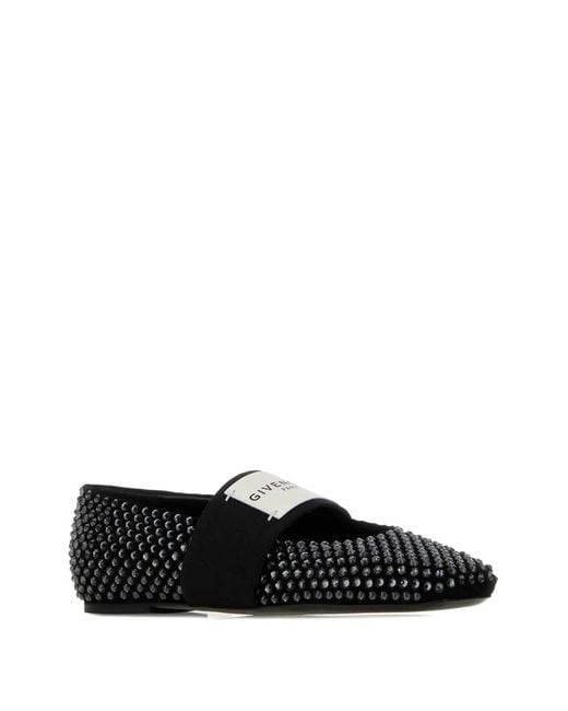 Givenchy Black Stud-Embellished Ballerinas