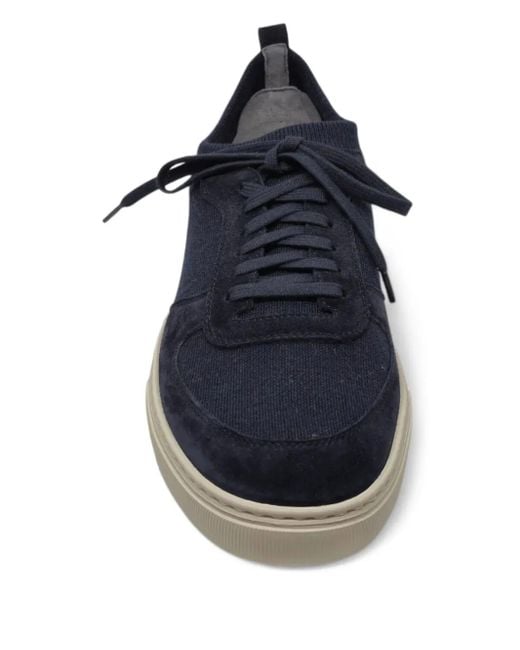 Henderson Blue Suede-Panel Sneakers