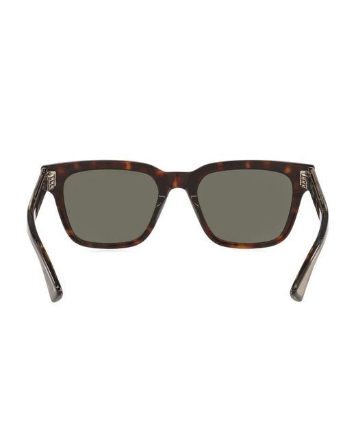 Saint Laurent Gray Tortoiseshell Square Sunglasses