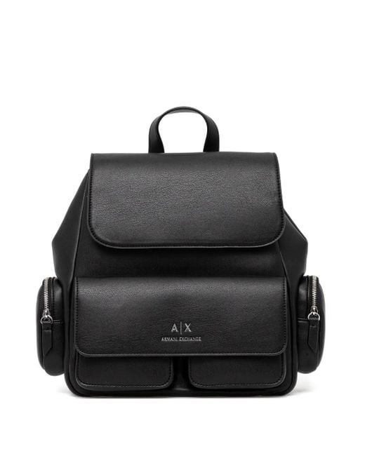 ARMANI EXCHANGE フラップポケット バックパック Black