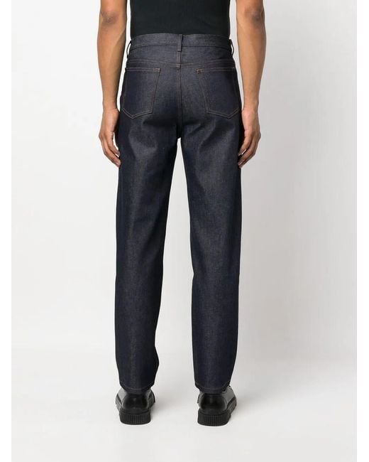 A.P.C. Blue Martin Mid-Rise Straight-Leg Jeans for men