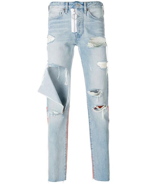 Off-White c/o Virgil Abloh Blue X Levi's Made & Crafted Slim Fit Jeans for men