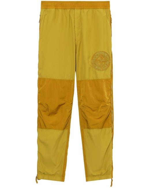 Stone Island Yellow 308M4 Brushed Nylon Garment-Dyed Track Pants for men