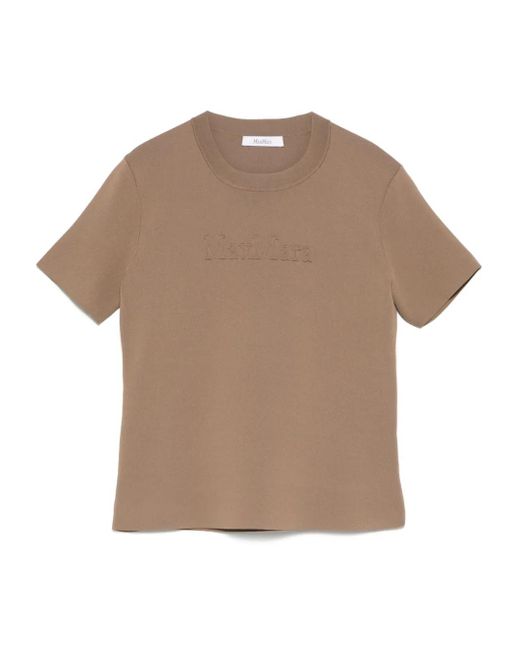 Max Mara Crew-neck T-shirt Brown