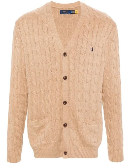 Cardigan En Maille Torsadée Polo Ralph Lauren pour homme en coloris Natural