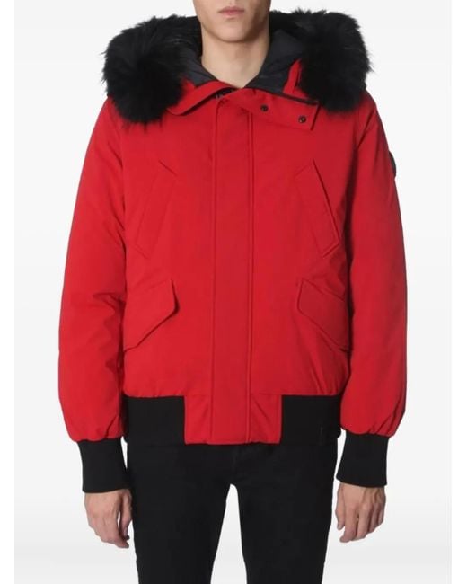 Rudsak Red Trimmed Hooded Jacket for men